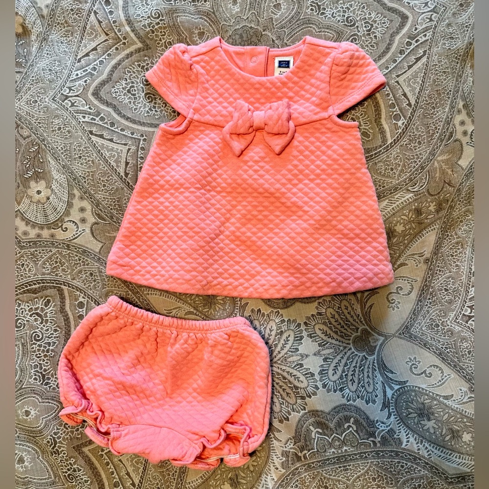 NWOT Janie and Jack Infant Dress and Bloomer/Diaper Cover, 3-6 months